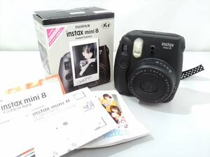 【美品】FUJIFILM 富士フイルム instax mini 8 インスタックス ミニ 8 チェキ インスタントカメラ/ブラック/フィルムカメラ/04OM060402-6