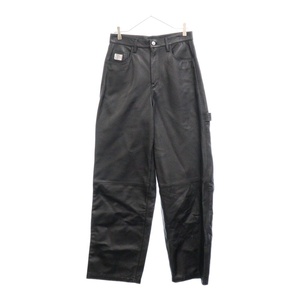 マークジェイコブス GLOVE LEATHER OVERSIZED PANTS 2S4RBT003W03 グローブ レザー オーバーサイズ パンツ レディース ブラック