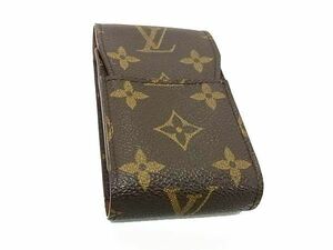 1円 ■美品■ LOUIS VUITTON ルイヴィトン M63024 モノグラム エテュイ シガレットケース 煙草ケース ブラウン系 FB0933