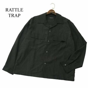 22AW★ RATTLE TRAP メンズビギ 通年 ポリエステル ピーチ★ シャツ ブルゾン Sz.L　メンズ 黒　A4T01060_2#C