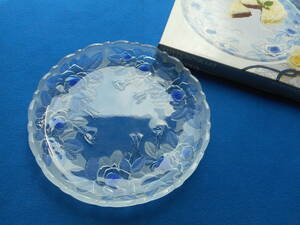 洋食器　SOGAガラス/HAND PAITED LARGE PLATE　14”・1/保管品