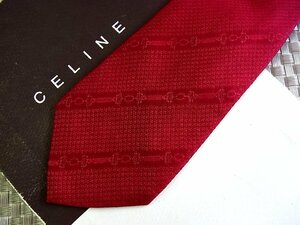 ♪35495C♪良品【金具 ストライプ 柄】セリーヌ【CELINE】ネクタイ