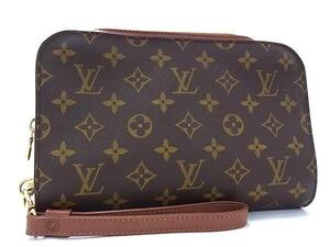 1円 ■美品■ LOUIS VUITTON ルイヴィトン M51790 モノグラム オルセー クラッチバッグ セカンドバッグ ブラウン系 FE7271