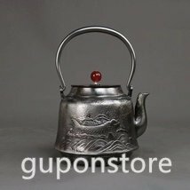 強くお勧め★鉄器 老鉄瓶 提梁壺★新品 茶道具対応 鉄やかん 鉄分補給 鉄びん 容量 : 1400ml