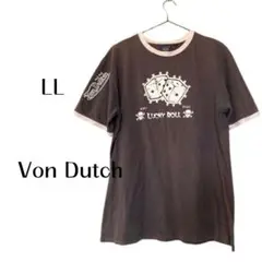 Von Dutch ボンダッチ Tシャツ ドクロ サイコロ LL