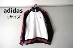 adidas ジャージ　ホワイト/ブラック/ピンク