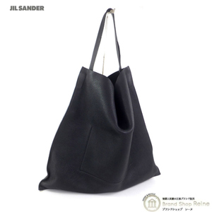 ジルサンダー （JIL SANDER） XIAO BAG MD ミディアム レザー トート フラット ショッピング バッグ JOWT850041 ブラック（新品同様）中古