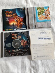 マイト・アンド・マジック Ⅲ メガCD マップ付き CSK総合研究所 中古 長期保管品 動作未確認 