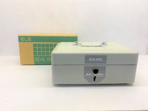 【三枝堂】新品　サンビー製　スチール製印箱　鍵付き　No.3600-3　☆送料は当社負担☆一点限り