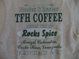 XSサイズ FLAT HEAD フラットヘッド MADE IN JAPAN 100%cotton 綿 日本製 TFE COFFEE