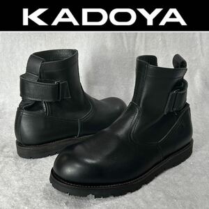 ★アウトレット処分 KADOYA EG BLACK 26.0cm カドヤ イージーブラック エンジニアブーツ ショートタイプ 2Eワイズ 新品 A60612-8