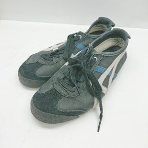 ◇ Θ Onitsuka Tiger オニツカタイガー D832L スニーカー サイズ24 ブラック レディース E