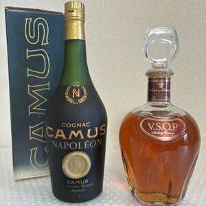 ●2本セット● ブランデー【 未開栓】CAMUS NAPOLEON 700ml 40% /SUNTORY V.S.O.P BRNDY 720ml 40% 古酒 ■ 山74