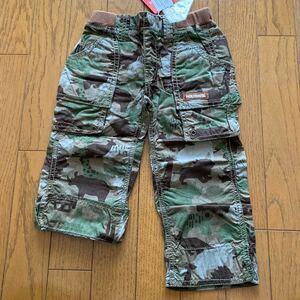 SALE 即決　新品　ミキハウス　ハーフパンツ　110 ミリタリー ウエストゴム　フィールドパンツ ARMY カーゴパンツ ビンテージ