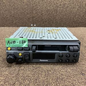 AV10-380 激安 カーステレオ Panasonic CQ-B880DA 4CCGA102870 カセットデッキ FM/AM オーディオ 通電未確認 ジャンク