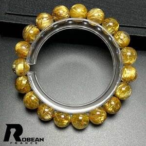 絶賛 EU製 定価43万円★ROBEAN・極!極満針ルチルクォーツ★ブレスレット パワーストーン 天然石 綺麗 金運 お守り 10.4-10.8mm k1113289