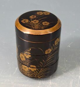 「秋草蒔絵　重香合」 香道具 漆芸 漆器 茶道具 骨董 古美術 箱入 y91607718