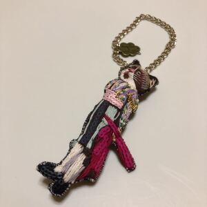 未使用☆hug2ハグニャン　キーホルダー　ブローチ　Tamao. 刺繍　闘牛士