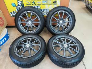 ☆マルカ ファイナルスピード GR-Γ 17インチ アルミ 7J +38 5穴 PCD114.3 VRX2 195/60R17 スタッドレス 4本 中古 プリウス 60系☆