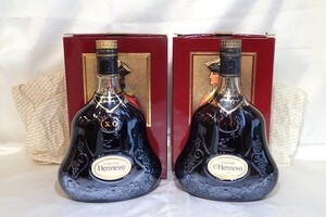 1184[M]箱・包装紙付◆未開栓古酒◆Hennessy/ヘネシー/XO/COGNAC/コニャック/ブランデー/グリーンボトル/700ml/まとめて 2本♪