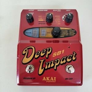 エフェクター 廃盤 希少 アカイ SB-1 SB1 Deep Impact ディープインパクト ベースシンセサイザー エフェクター AKAI professional 