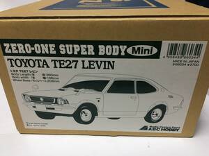 ABC トヨタTE27カローラレビン ラジコンボディ TOYOTA TE27 LEVIN ZERO-ONE SUPER BODY ゼロワン01スーパーボディミニ 新品　M03 シャーシ