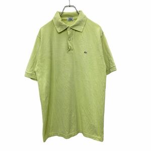 LACOSTE 半袖 ロゴ ポロシャツ Lサイズ ラコステ ハーフボタン ライトグリーン 古着卸 アメリカ仕入 t2406-3467