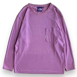 90s～00s THE NORTH FACE ザ ノースフェイス PURPLE LABEL パープルレーベル 長袖 Tシャツ ロンT ポリエステル コットン M パープル