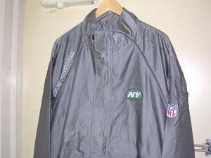 00s reebok NFL New York Jets 裏地メッシュ ナイロンジャケット 2XL シルバーグレー vintage old ジェッツ リーボック