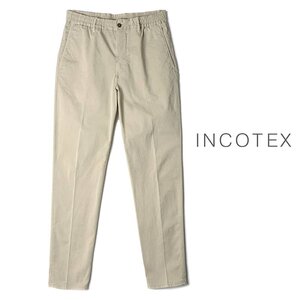 ◆【INCOTEX SLACKS(インコテックス スラックス)ストレッチライトギャバジンウエストシャーリングパンツ(166型/SLIM FIT)】[itx2450041-33]