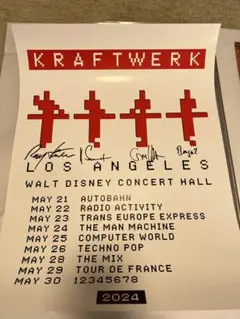 希少直筆サイン入りKraftwerk ポスター