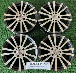 ★RAYS レイズ VERSUS ベルザス ALBORE DUE 17インチ 17×6.5J +48 PCD114.3 5H ハブ:約73mm 4本Set アルミホイール 中古 ★送料無料