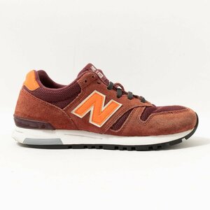 New Balance ニューバランス D ML565WO ローカット スニーカー ボルドー オレンジ 23.5cm スエード メッシュ レディース カジュアル 靴