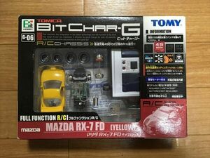 ★トミー トミカ BIT CHAR-G ビットチャージー マツダ RX-7FD イエロー フルファンクション ラジコン ラジオコントロールカー [DE②]