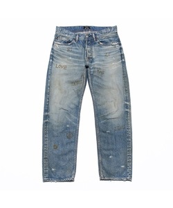 定価50600円 TMT SOFT DENIM 5P STRAIGHT STUDS GRAFFITI スタッズ クラッシュ ダメージ加工 デニム パンツ TPT-S2203 ティーエムティー