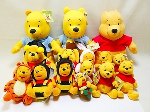 ★ ディズニー くまのプーさん ぬいぐるみ キーホルダー 15点まとめ セガ ★ G608 Winnie the Pooh plush key chain SEGA