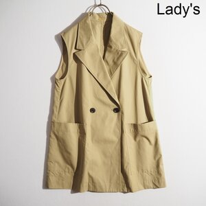 M3340P▼Lisiere リジェール アパルトモン▼ 23SS Ventile W Vest コットン ベスト カーキベージュ / ジレ ノースリーブジャケット 春夏 rb