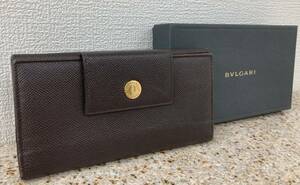 在庫処分 大特価【 BVLGARI / ブルガリ 】【 長財布 / フラップ式 】レザー イタリア ローマ ブランド ファッション 財布 札入れ 革 781