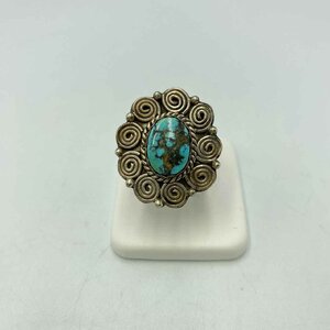 NAVAJO Tonya J Rafael ターコイズリング＜アクセサリー＞ナバホ族 トーニャ・ジューン・ラファエル スターリングシルバー メンズ