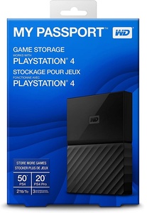 【送料無料】 Western Digital My Passport Gaming Storage 2TB USB3.0 PS4 Pro対応 ポータブルハードディスク WDBZGE0020BBK-WESN