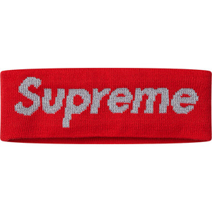 希少★新品本物【赤】★New Era Reflective Logo Headband ニューエラ ヘッドバンド 正規店購入 シュプリーム 限定 入手困難 Supreme 17A/W