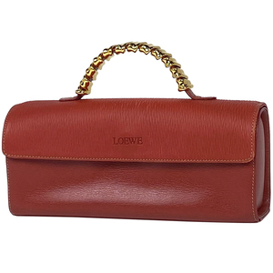 ロエベ LOEWE ベラスケス ハンドバッグ ロゴ ハンドバッグ レザー レッド レディース 【中古】