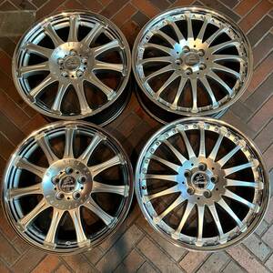 激安中古ホイールSET CARLSSON 1/11 と 1/16 のEVO 2本づつ4本SET 7-17 5/100 ET50 [ MAE OZ カールソン 5H 100 ET50 ]