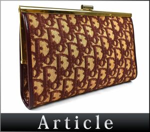 178699◆ Christian Dior ディオール トロッター クラッチバッグ セカンドバッグ キャンバス レザー 革 ボルドー レディース/ B