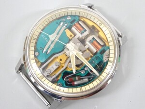 ジャンク BULOVA ブローバ ACCUTRON アキュトロン Spaceview スペースビュー N1 音叉 スケルトン ボーイズ 腕時計 本体のみ