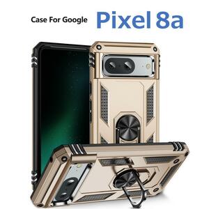 Google Pixel 8a ケース ゴールド 耐衝撃