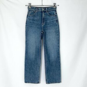 24ss Theory Drape Denim HW ST Jean クロップドデニム 定価27,500円 size23 ライトインディゴ 01-4206407 セオリー