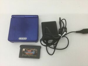 ●営KW996-60【通電動作確認済み】Nintendo ニンテンドー ゲームボーイアドバンスSP AGS-001 本体 ブルー GBA/充電器付きt