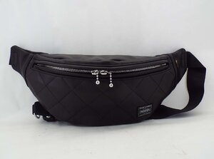 T3877●PORTER(ポーター)×Lewis Leathers(ルイスレザーズ)コラボ WAIST BAG ウエストバッグ キルティング