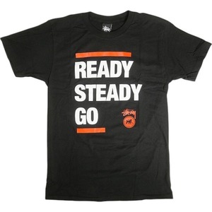 STUSSY ステューシー READY STEADY GO TEE BLACK Tシャツ 黒 Size 【S】 【新古品・未使用品】 20813000